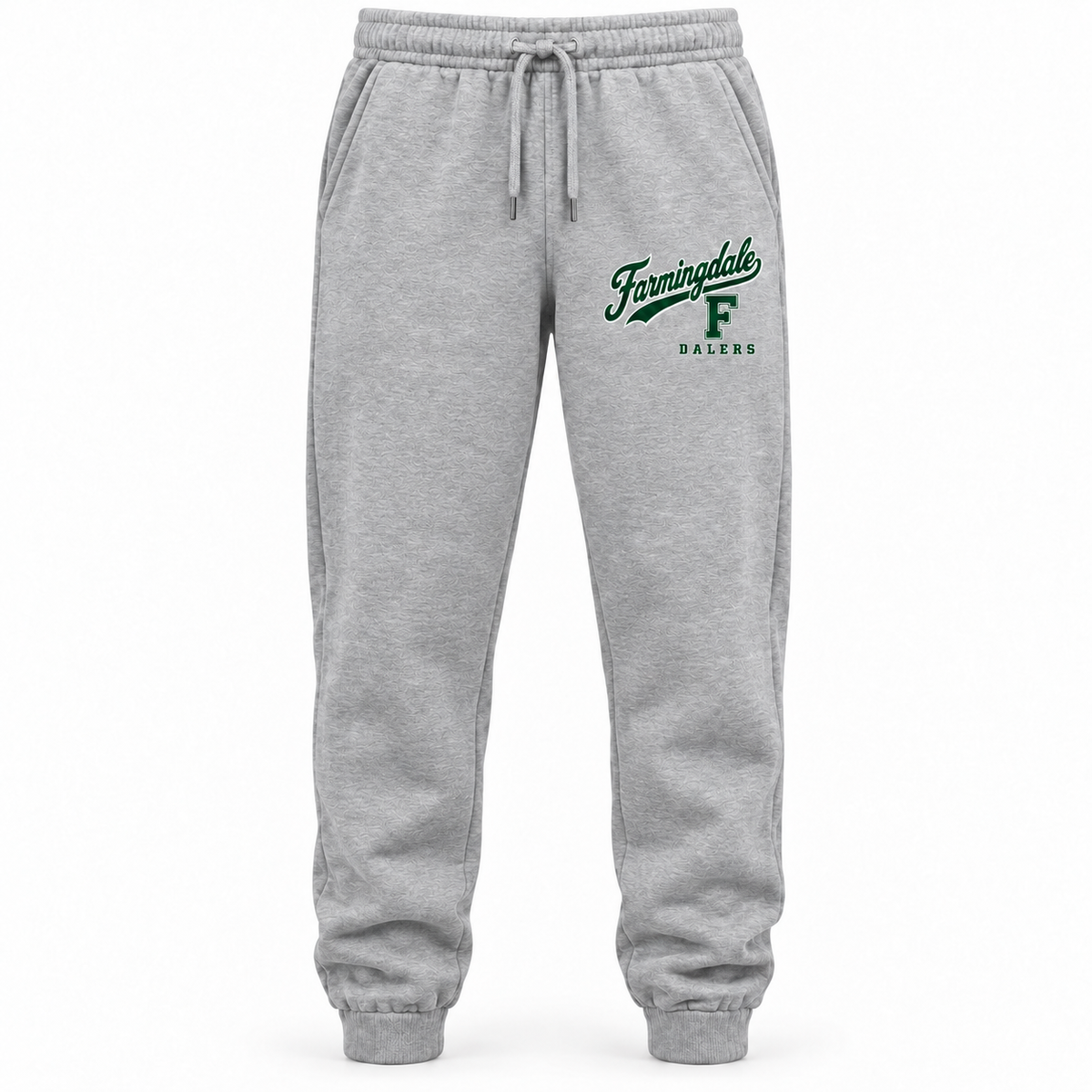 Farmingdale Dalers West Coast Script Adult Joggers in Heather Gray
