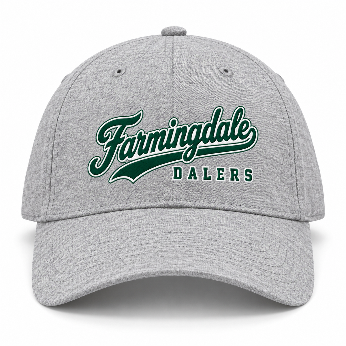 Heather Gray Farmingdale Dalers West Coast Script Baseball Cap