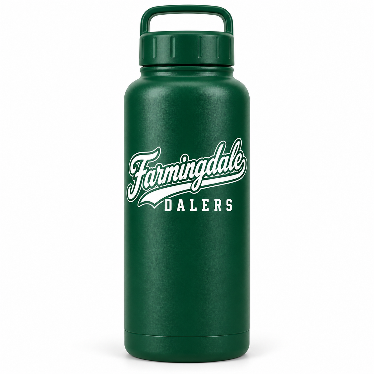 Green Farmingdale Dalers West Coast Script Water Bottle
