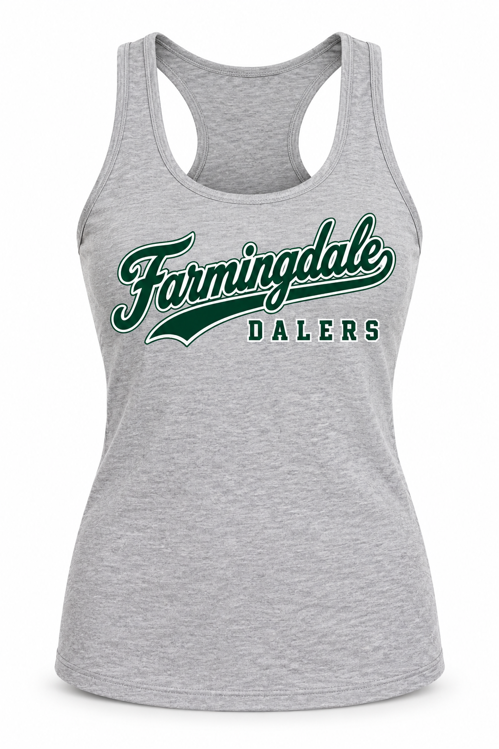 Heather Gray Farmingdale Dalers West Coast Script Women's Tank
