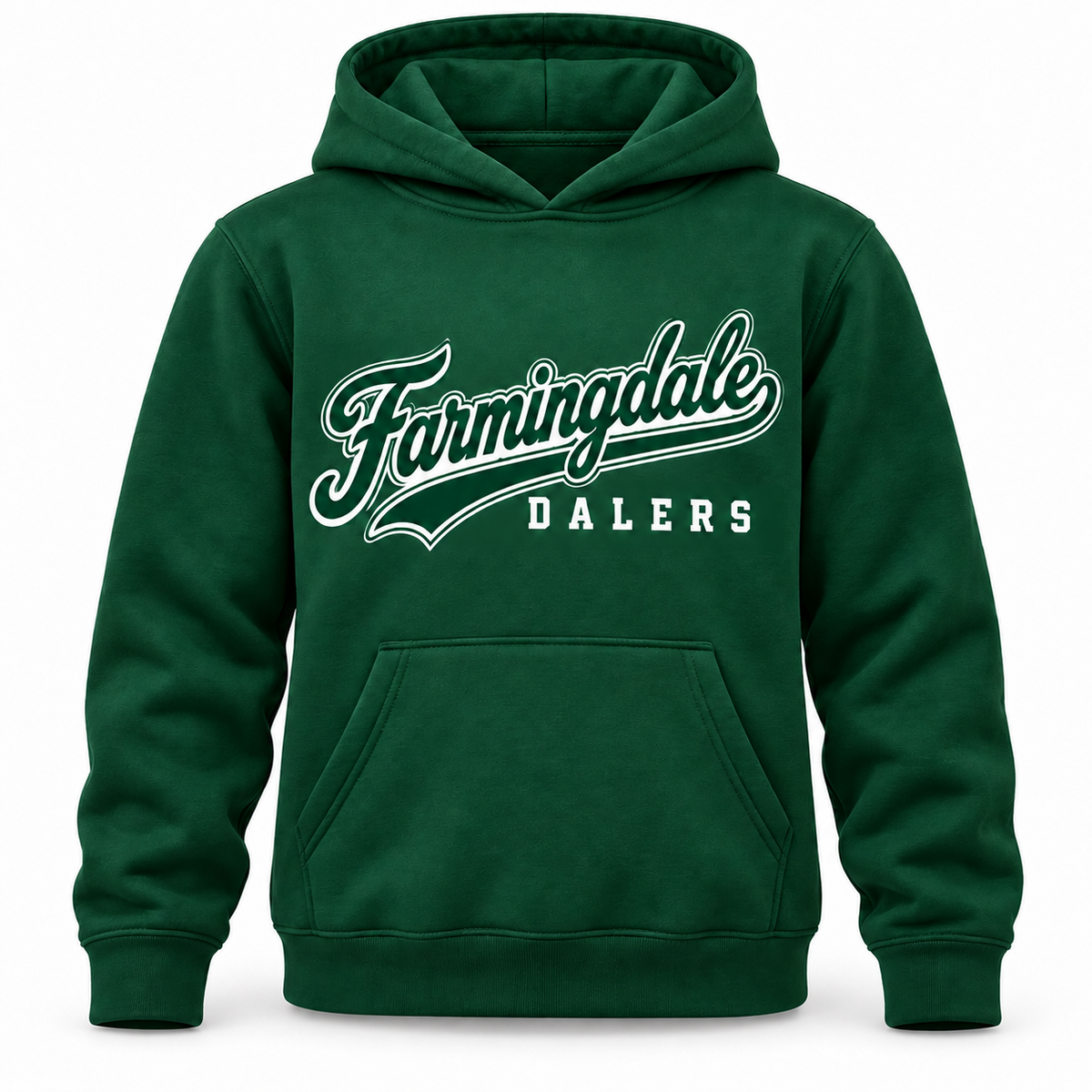 Green Farmingdale Dalers West Coast Script Youth Hoodie