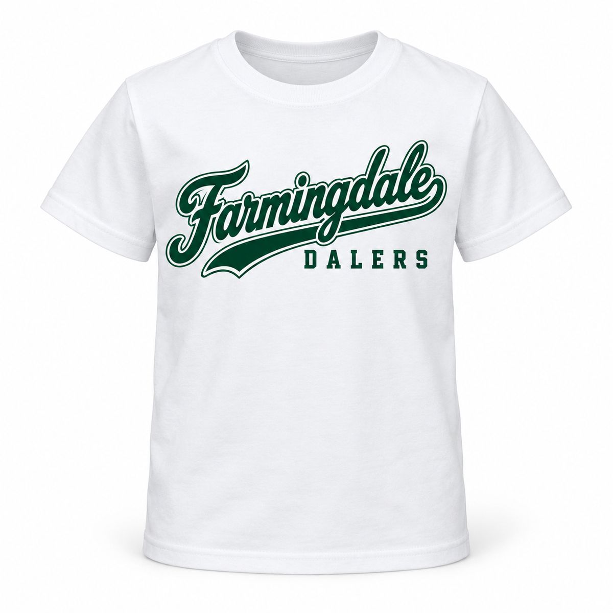 White Farmingdale Dalers West Coast Script Youth T-Shirt