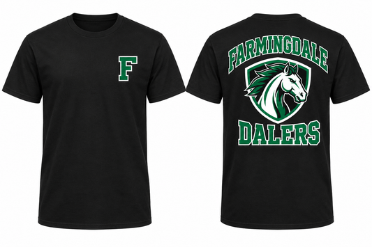 FARMINGDALE DALERS black tee front and back