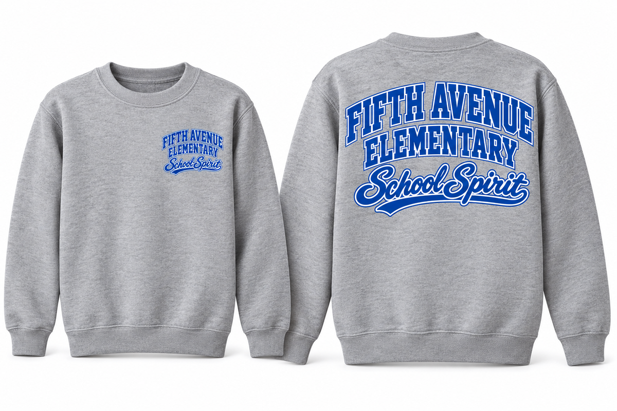 Fifth Avenue Elementary School Spirit Youth Crewneck