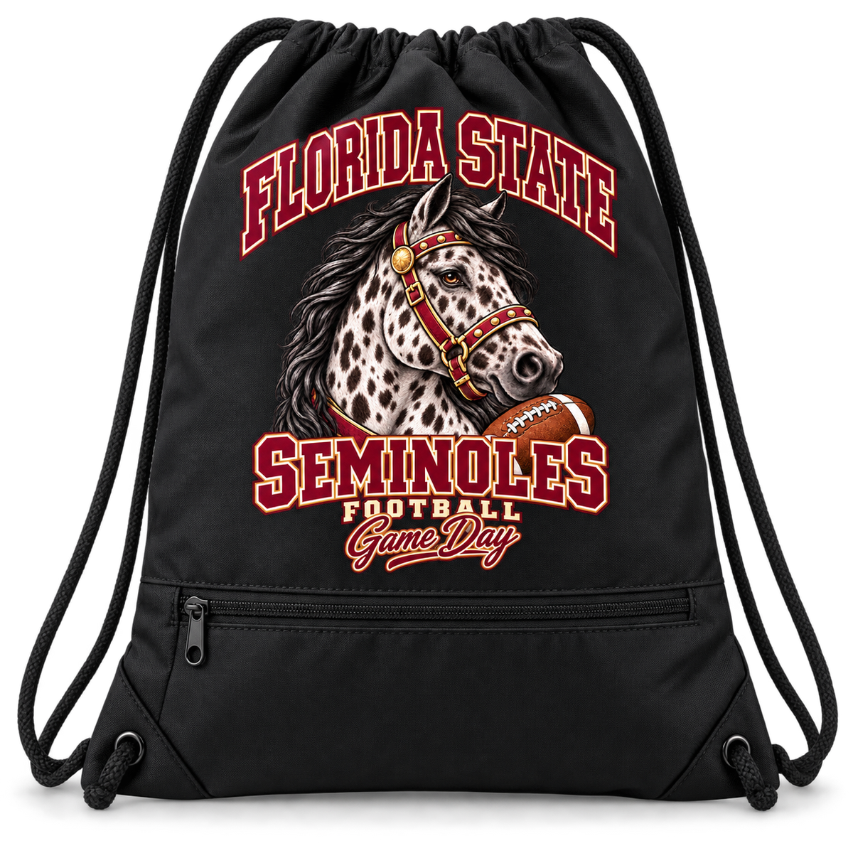 Florida State Mascot Zip-Pocket Drawstring Bag — product thumbnail