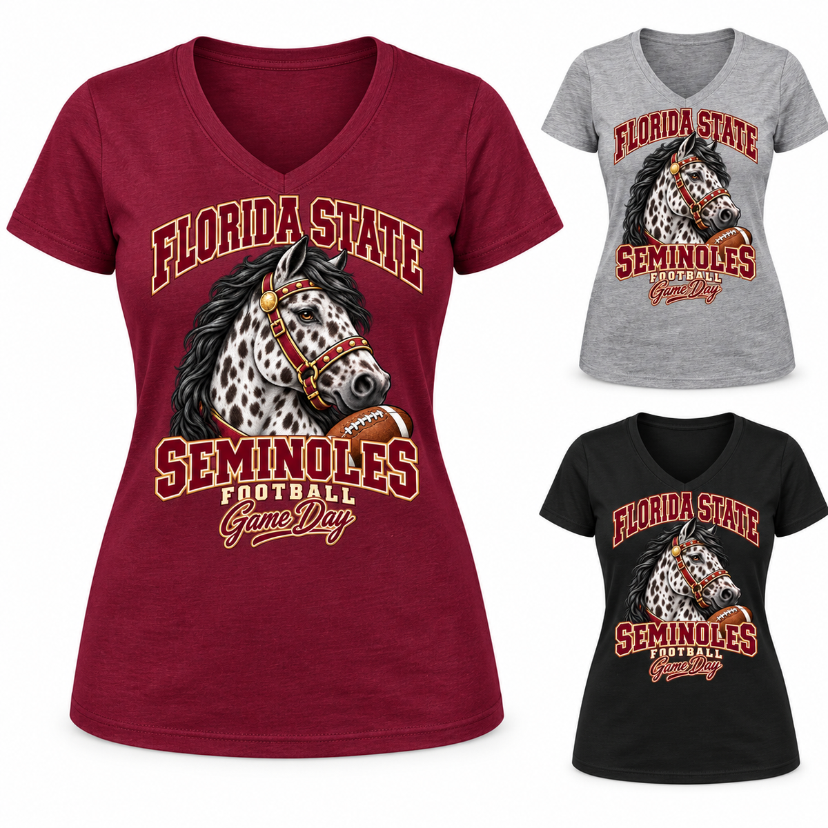 Florida State Women's Mascot V-Neck T-Shirt — product thumbnail