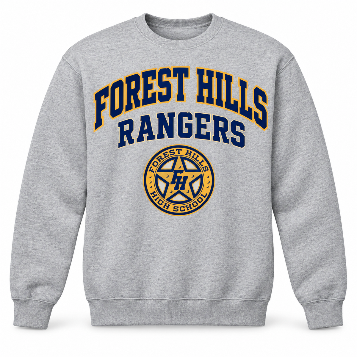 Forest Hills Rangers Varsity Crewneck Sweatshirt | Heather Gray