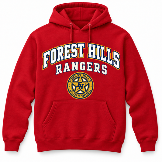 Forest Hills Rangers Varsity Hoodie | Red