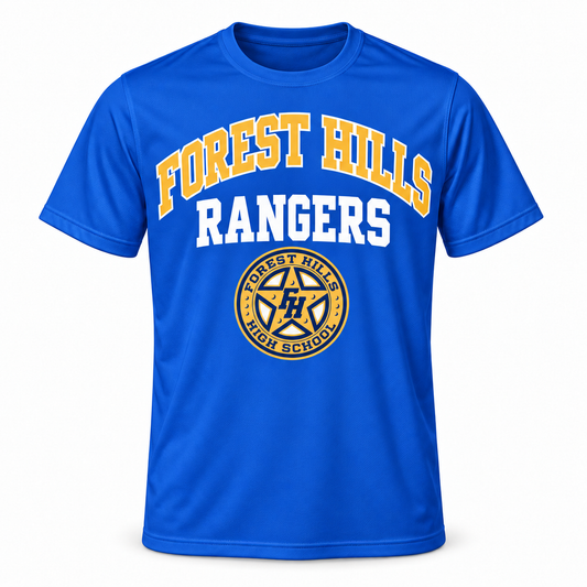Forest Hills Rangers Athletic Performance Tee | Royal Blue
