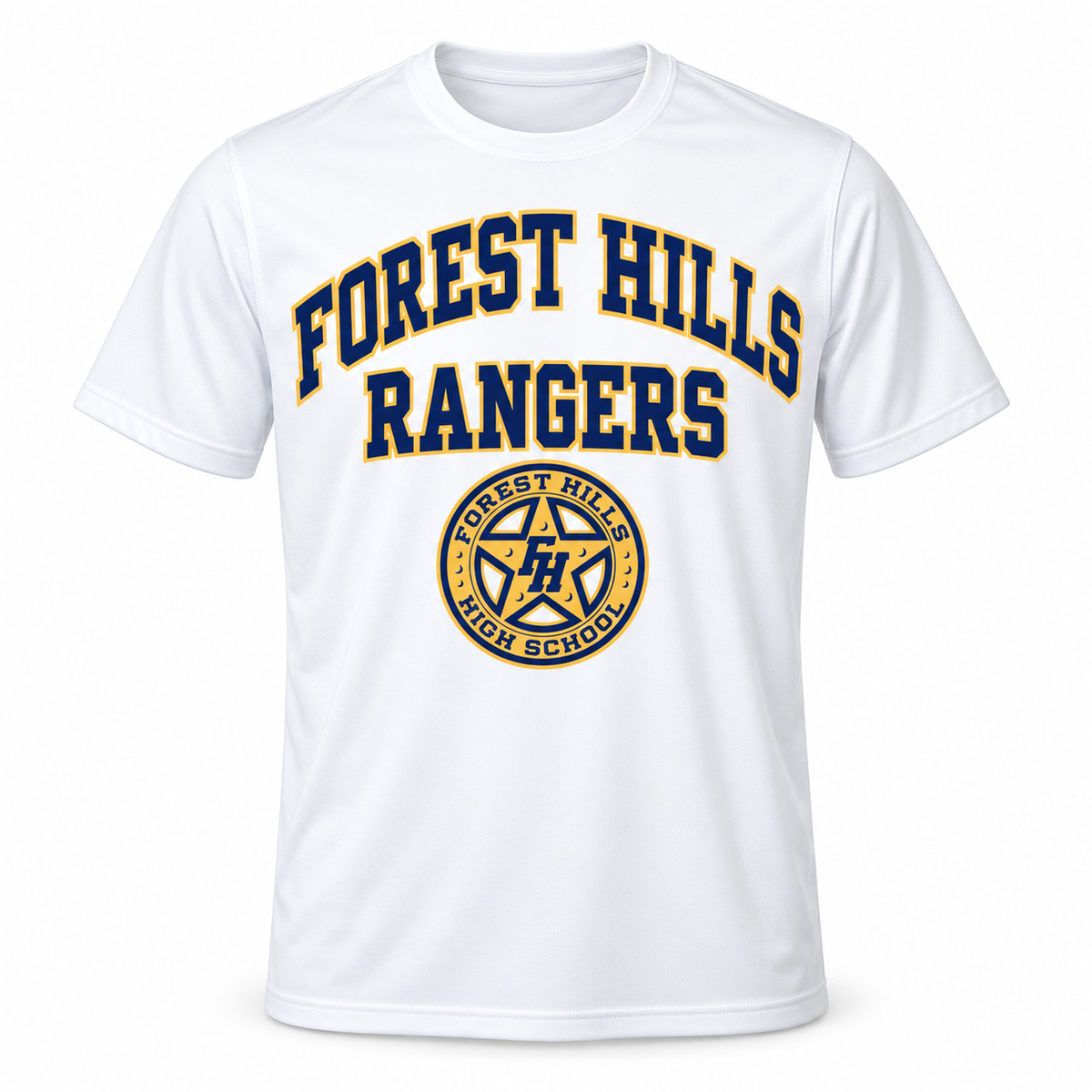 Forest Hills Rangers Athletic Performance Tee | White