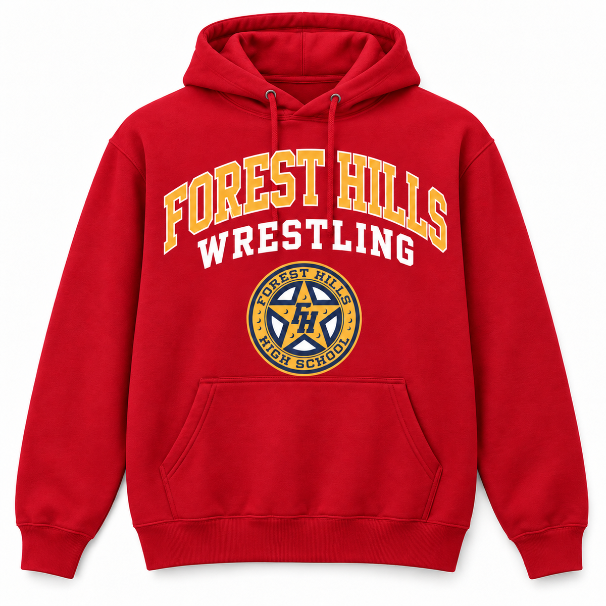 Forest Hills Wrestling Varsity Hoodie | Red