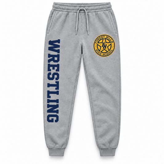 Forest Hills Wrestling Team Joggers | Heather Gray