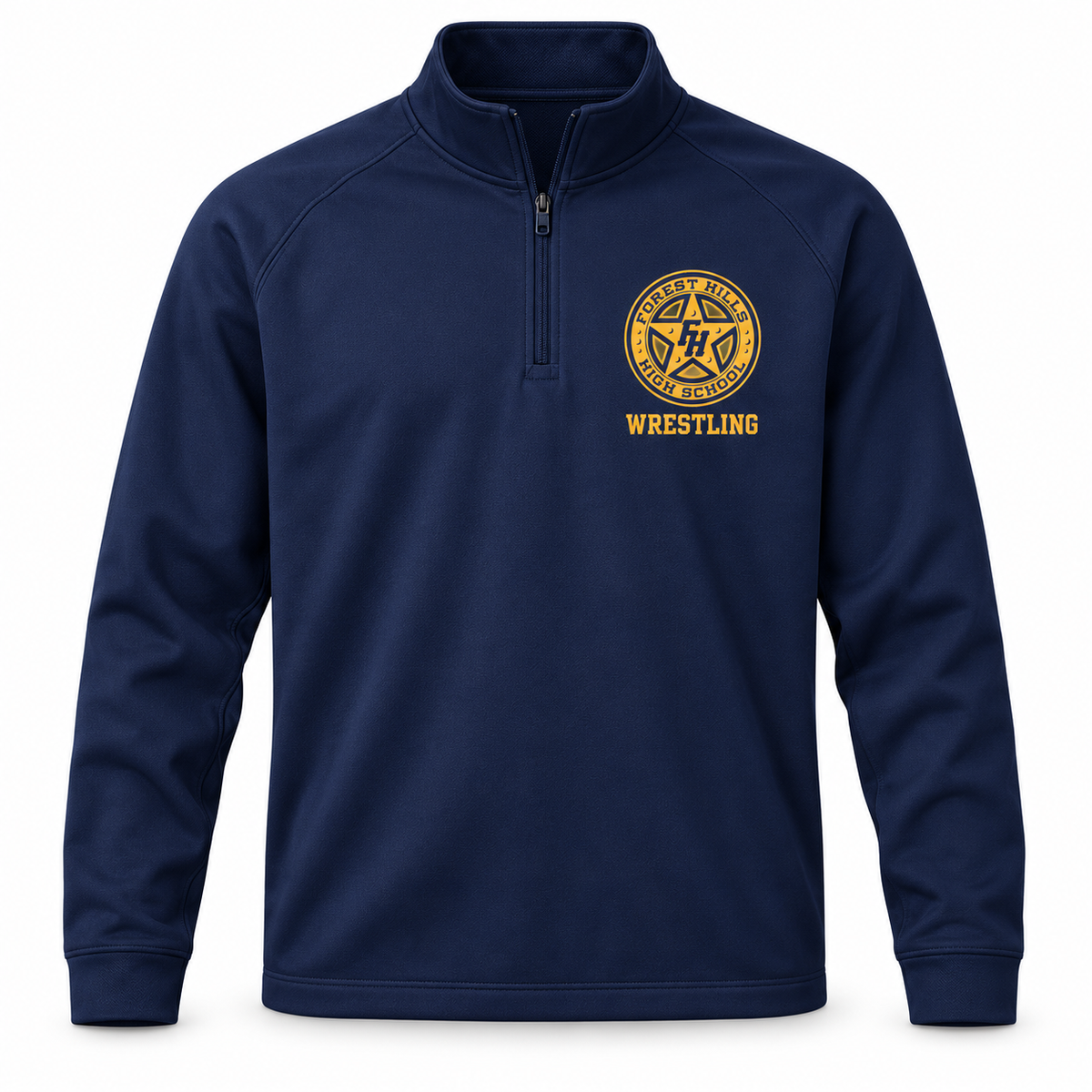 Forest Hills Wrestling Crest Quarter-Zip | Navy