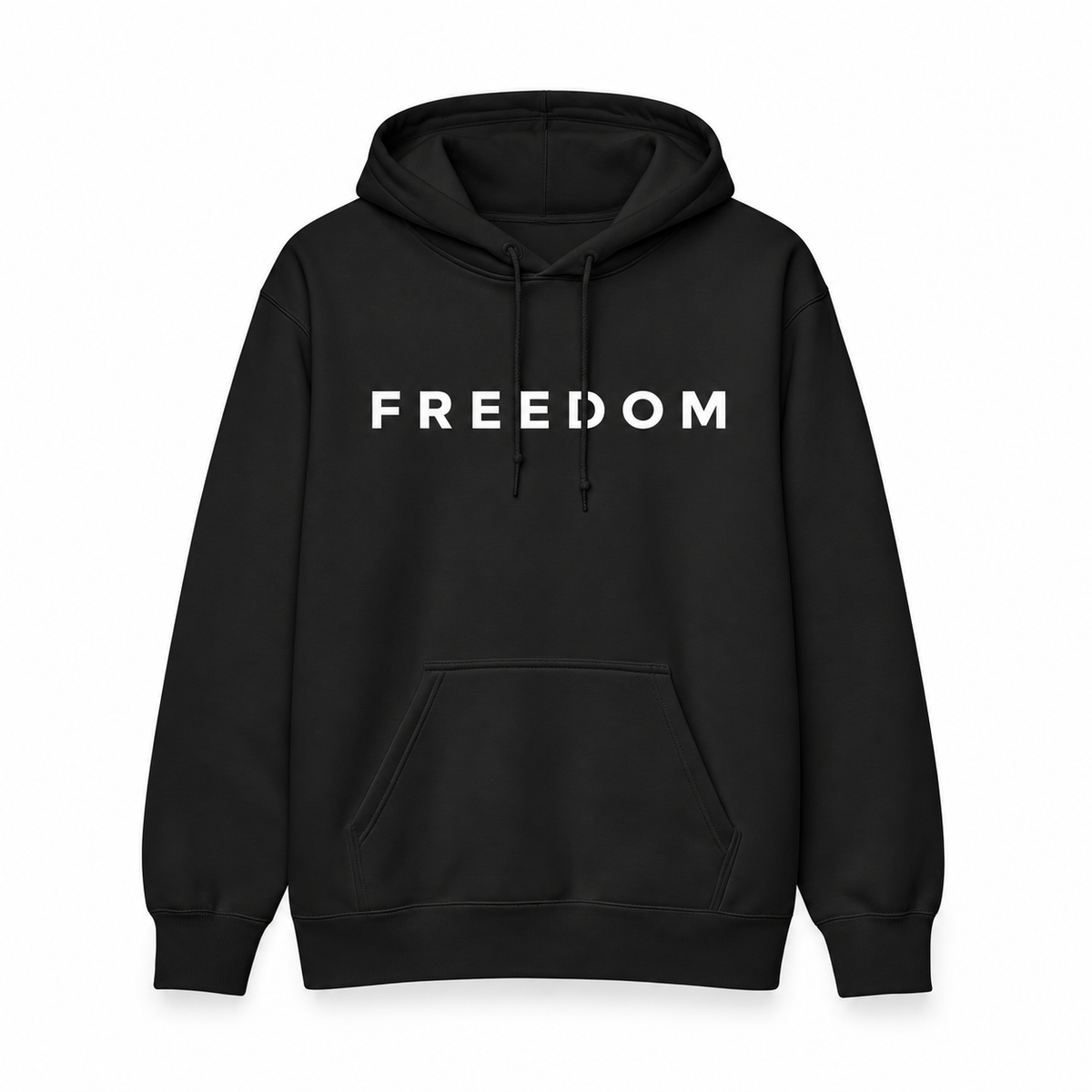 FREEDOM HOODIE – Black — front product view