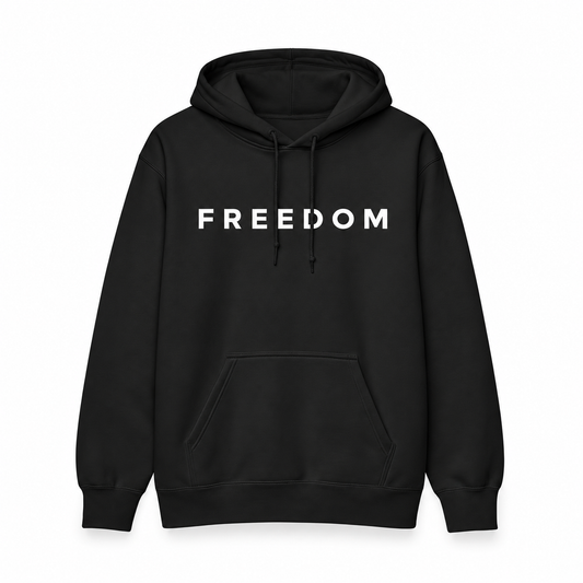 FREEDOM HOODIE – Black — front product view