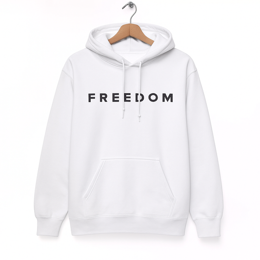 Charlie Kirk FREEDOM Hoodie – White