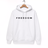Thumbnail for Charlie Kirk FREEDOM Hoodie – White