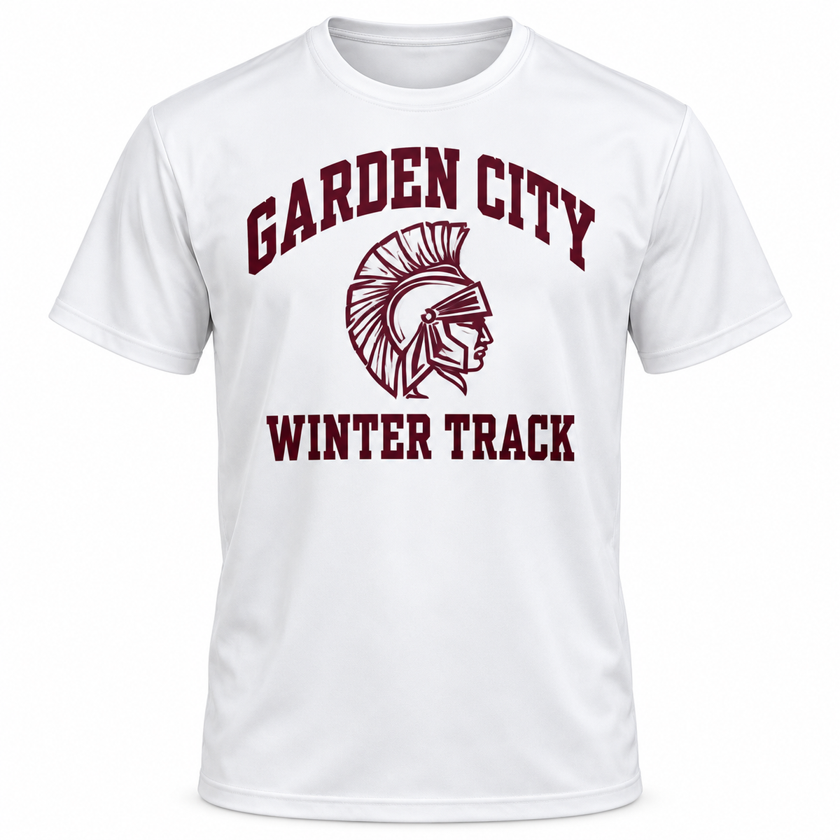 Garden City Winter Track performance tee in white