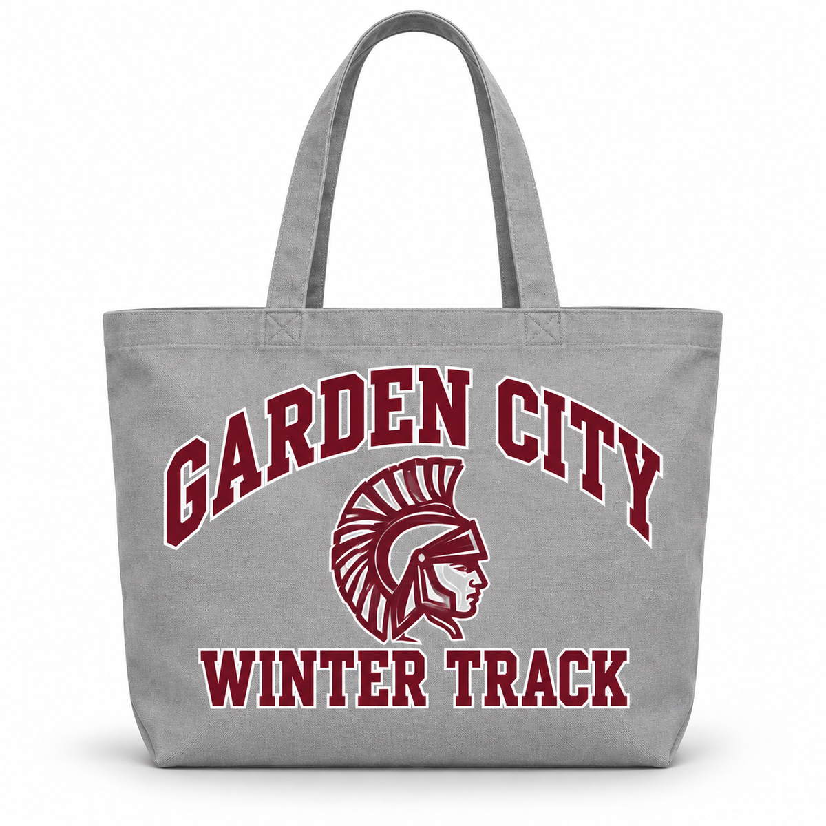 Garden City Winter Track Everyday Tote in Gray; digital mockup