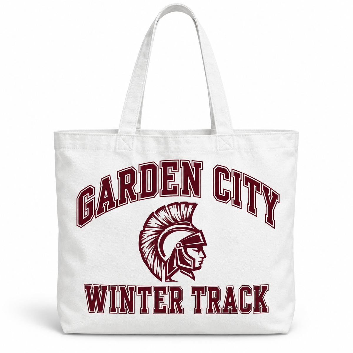 Garden City Winter Track Everyday Tote in White; digital mockup