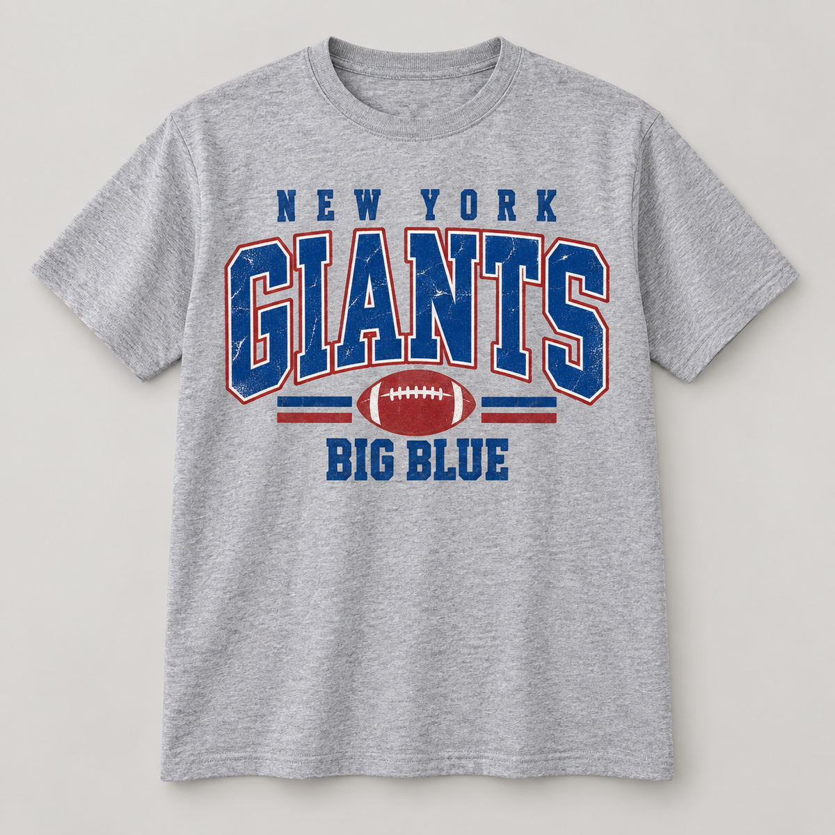 New York Giants Vintage Gridiron Men's / Unisex T-Shirt in Sport Gray, front view