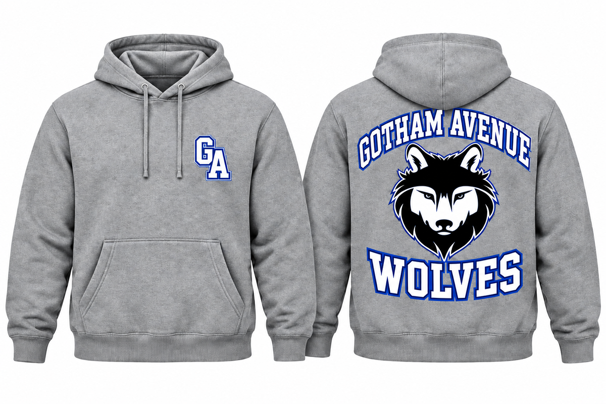 Gotham Avenue Wolves hoodie — Heather Gray