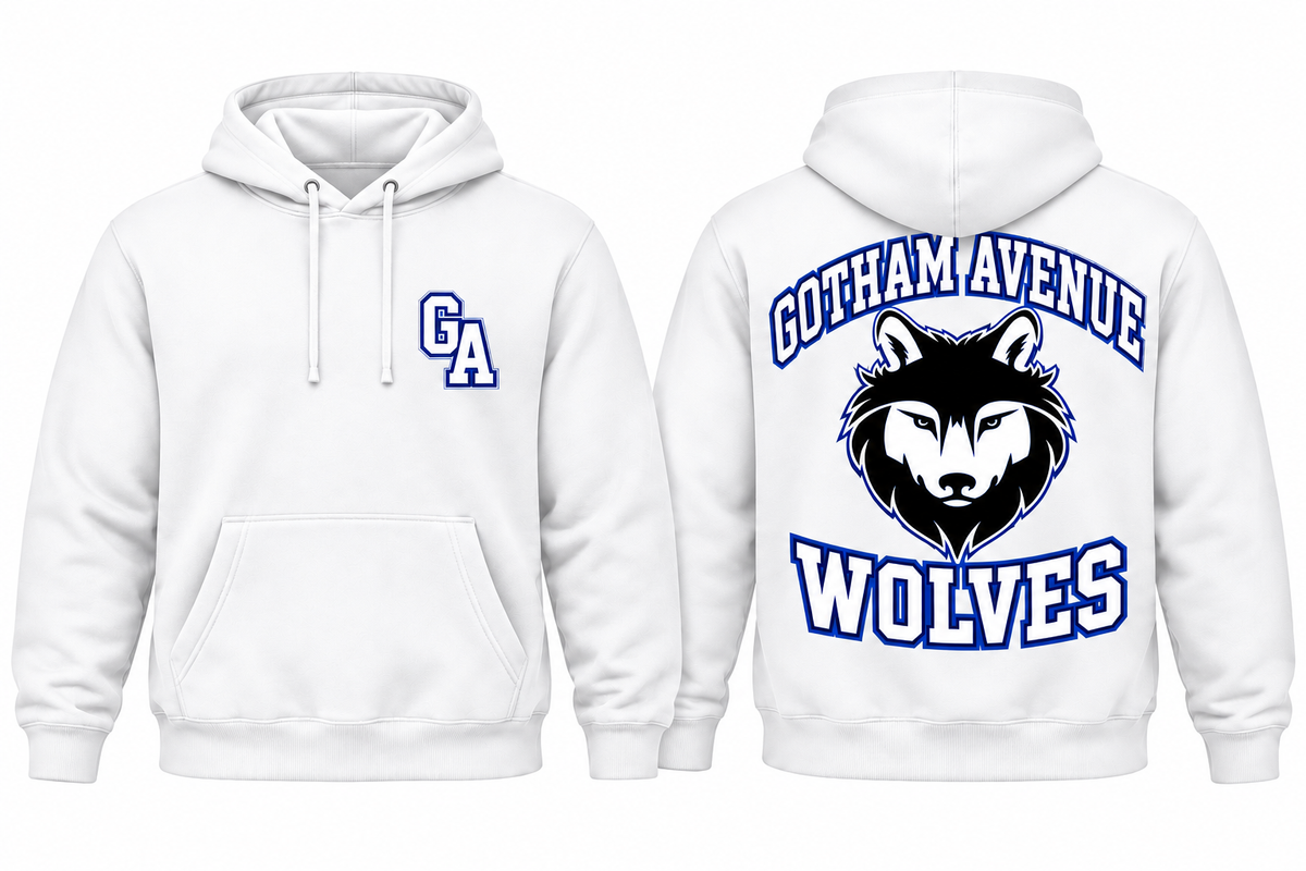 Gotham Avenue Wolves hoodie — White
