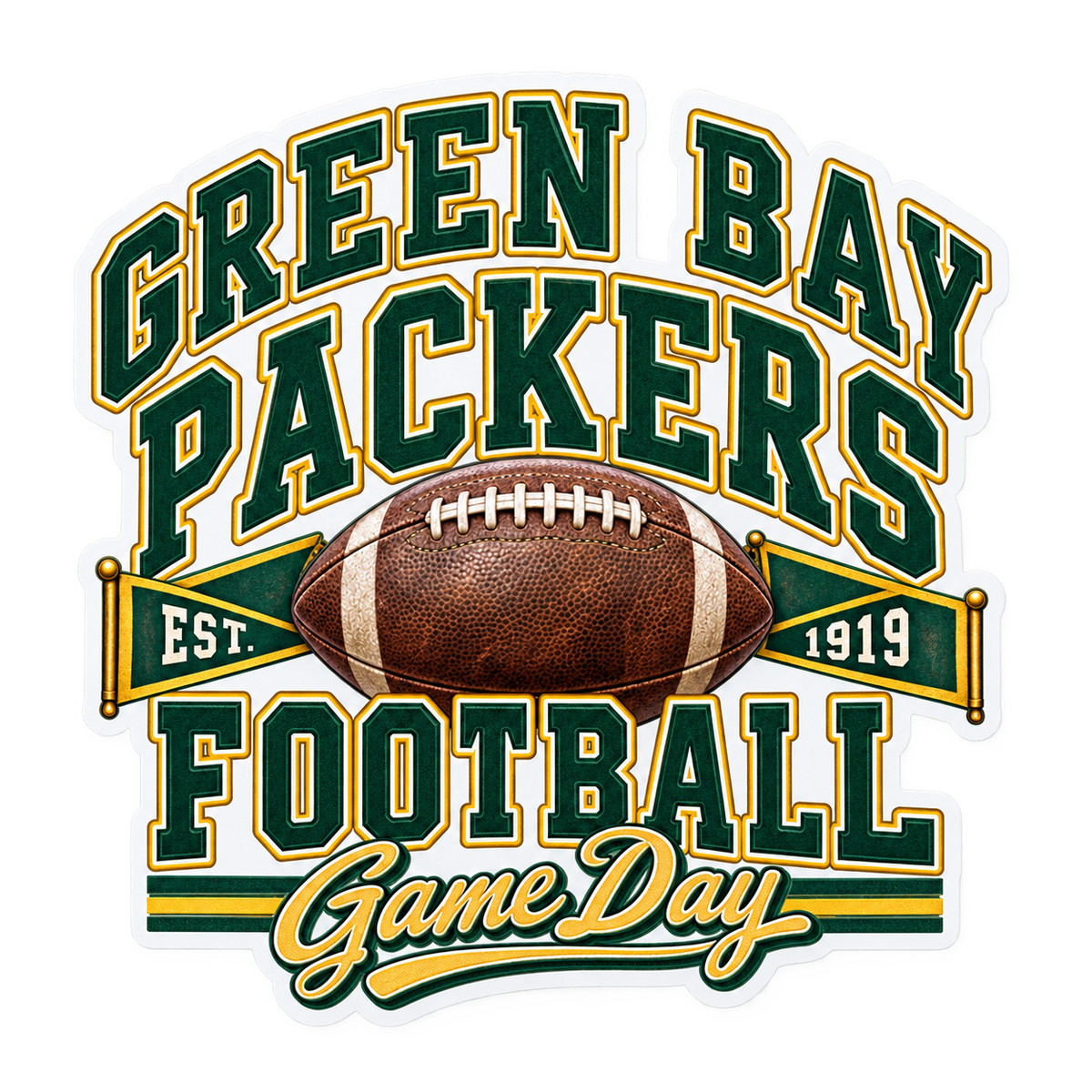 Green Bay Packers Die-Cut Sticker — product thumbnail
