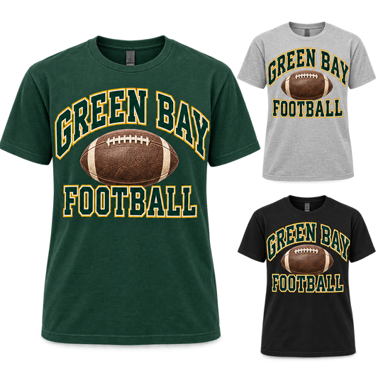 Green Bay Packers Heritage Arch Football T-Shirt — product thumbnail