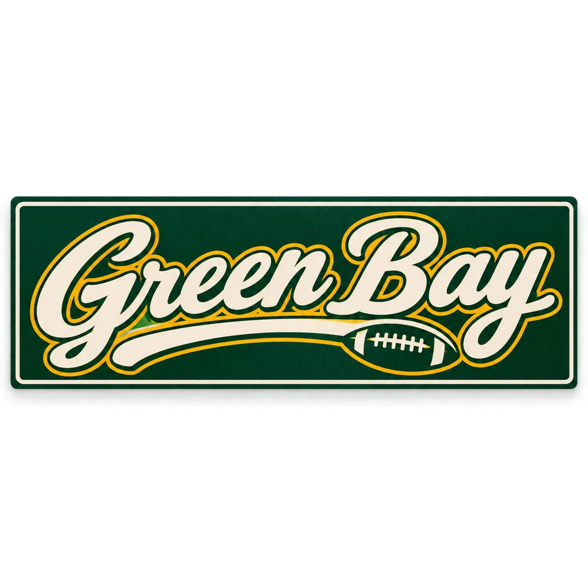 Green Bay Packers Game Day Script Bumper Sticker — product thumbnail