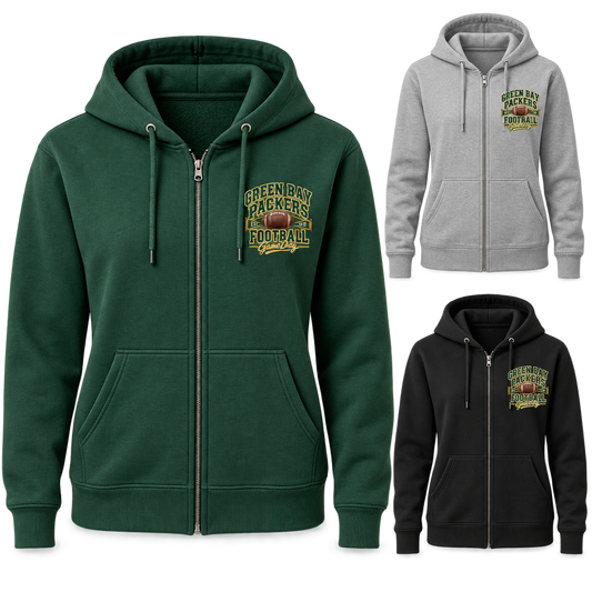 Green Bay Packers Left-Chest Full-Zip Hoodie — product thumbnail