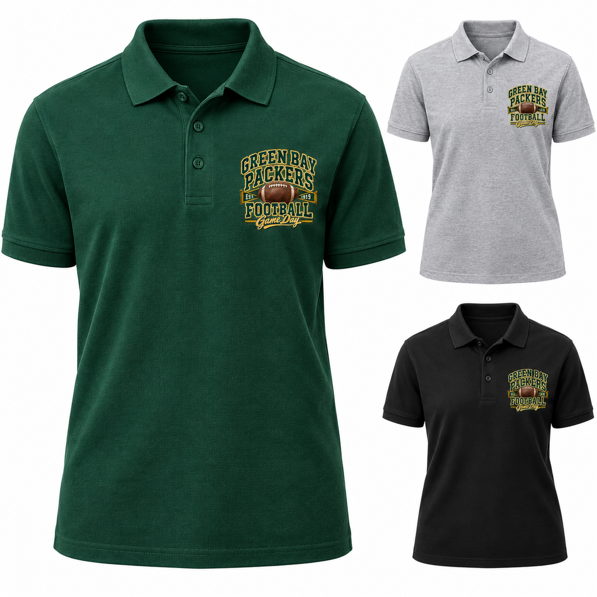 Green Bay Packers Left-Chest Game Day Polo — product thumbnail
