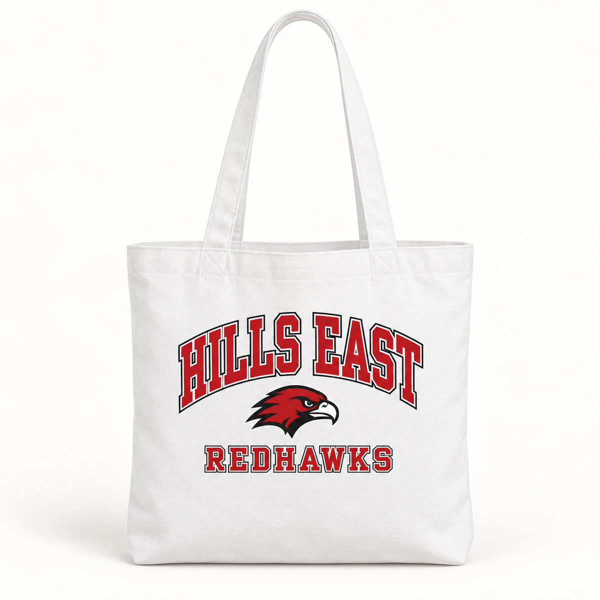 Half Hollow Hills East RedHawks Campus Everyday Tote Bag — White