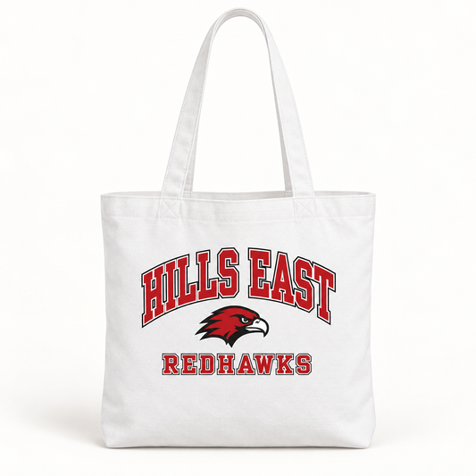 Half Hollow Hills East RedHawks Campus Everyday Tote Bag — White
