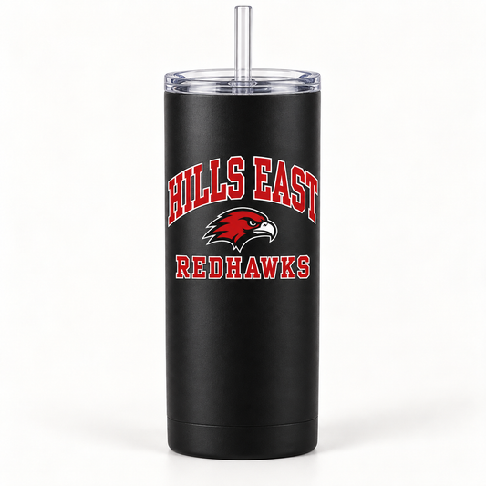 Half Hollow Hills East RedHawks Campus Slim Tumbler — Black