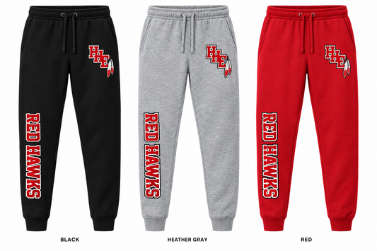 half hollow hills east varsity joggers in Black, Heather Gray and Red