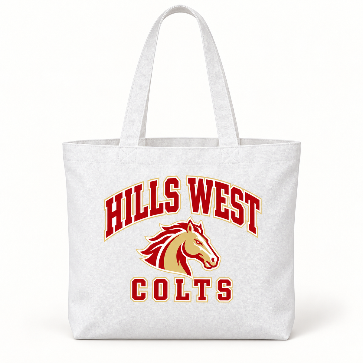 Half Hollow Hills West Colts Campus Everyday Tote Bag — White