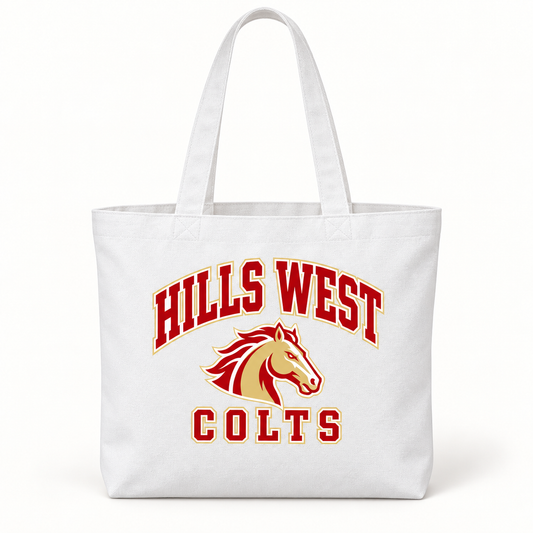 Half Hollow Hills West Colts Campus Everyday Tote Bag — White