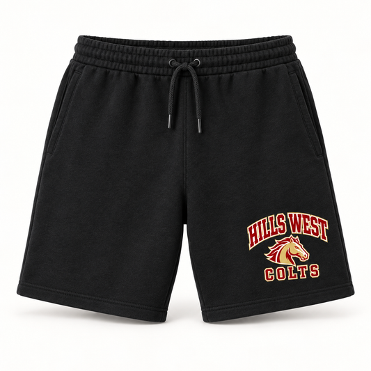 Half Hollow Hills West Colts Campus Fleece Shorts — Black