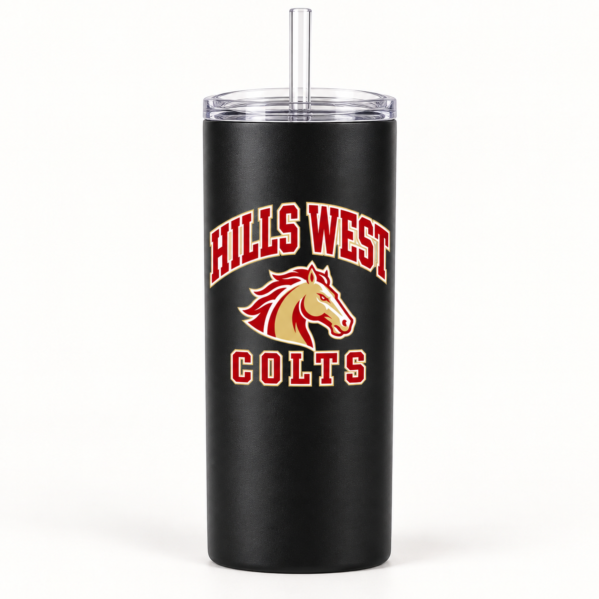 Half Hollow Hills West Colts Campus Slim Tumbler — Black