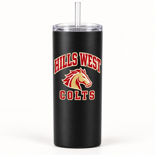 Half Hollow Hills West Colts Campus Slim Tumbler — Black