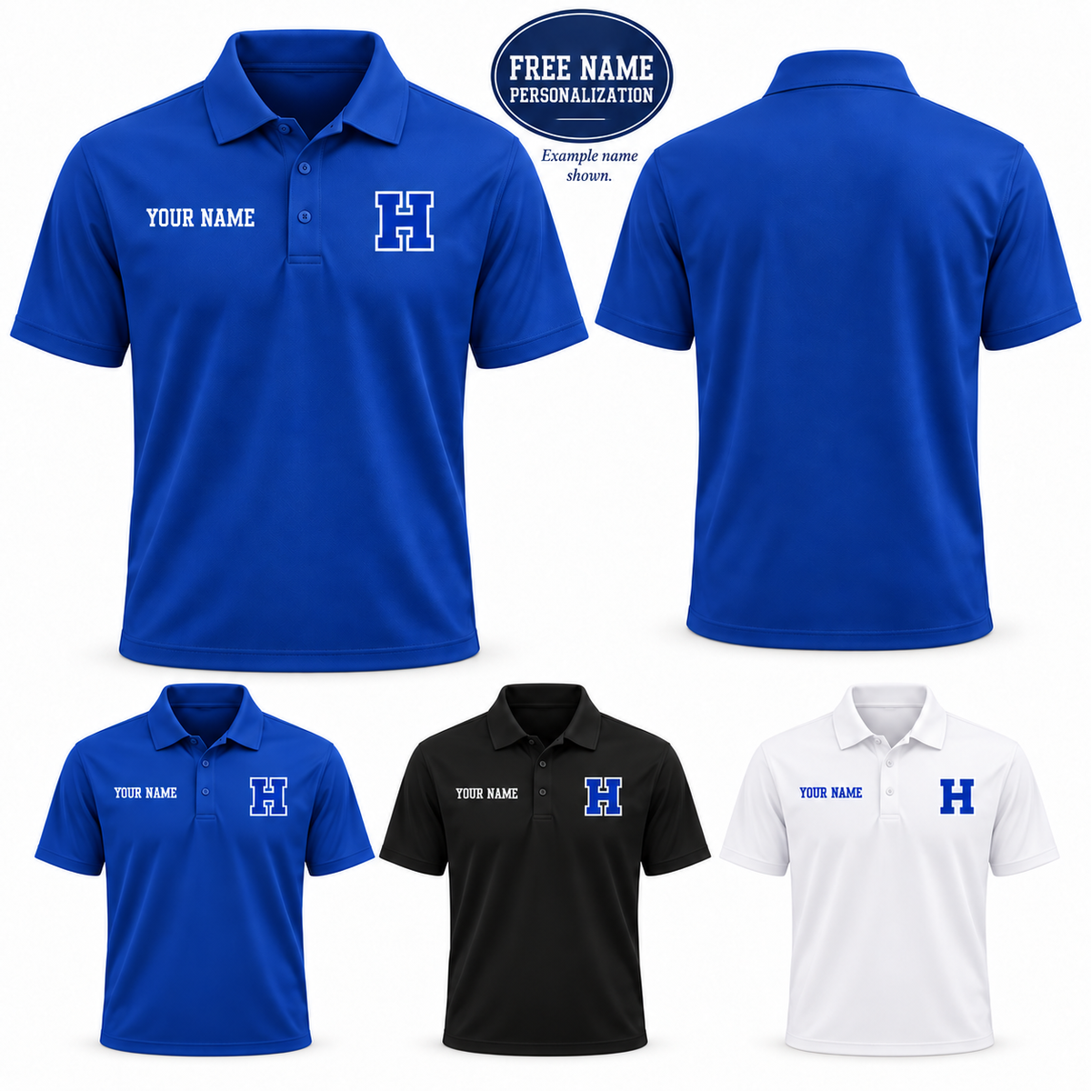 Hauppauge Eagles Script Performance Polo — revised design and available colors