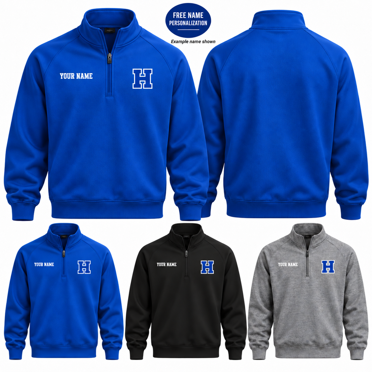 Hauppauge Eagles Women's Script Quarter-Zip Pullover — revised design and available colors
