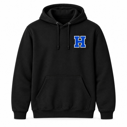 Hauppauge Eagles Varsity Hoodie — Black single product front view