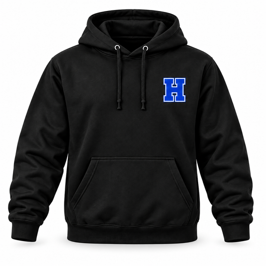 Hauppauge Eagles Stacked Script Front & Back Hoodie single product front view