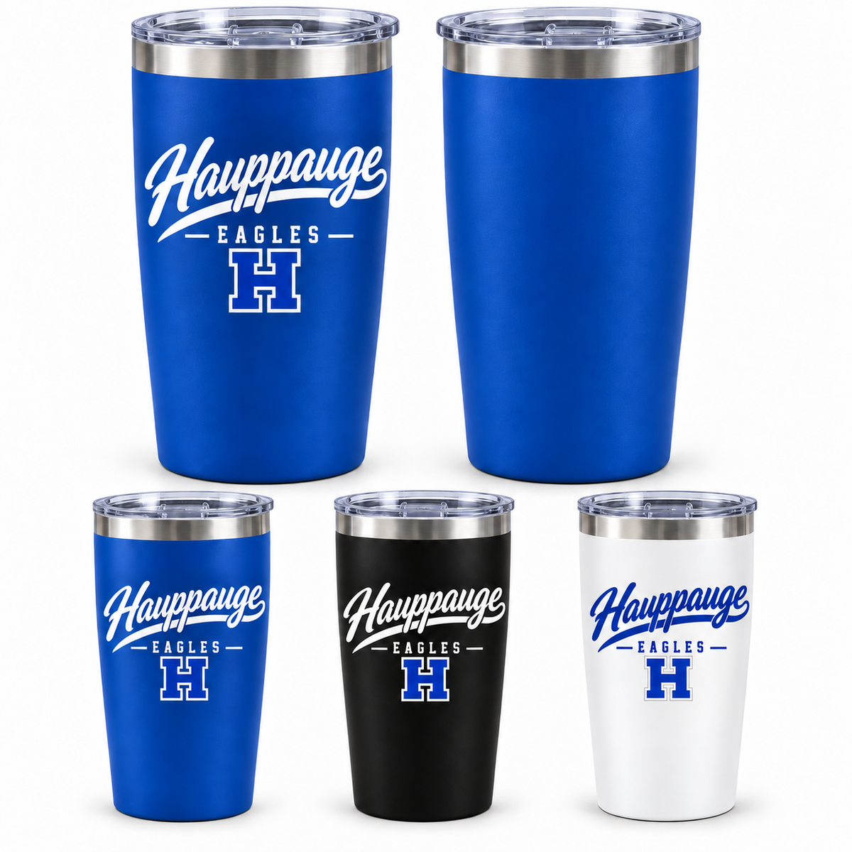 Hauppauge Eagles Script 20 oz Tumbler — revised design and available colors