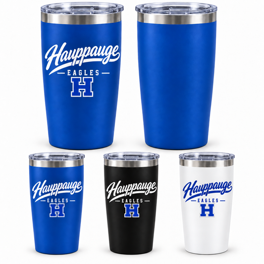 Hauppauge Eagles Script 20 oz Tumbler — revised design and available colors