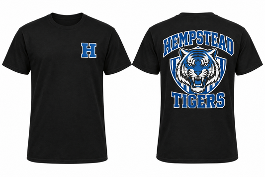 HEMPSTEAD TIGERS black tee front and back