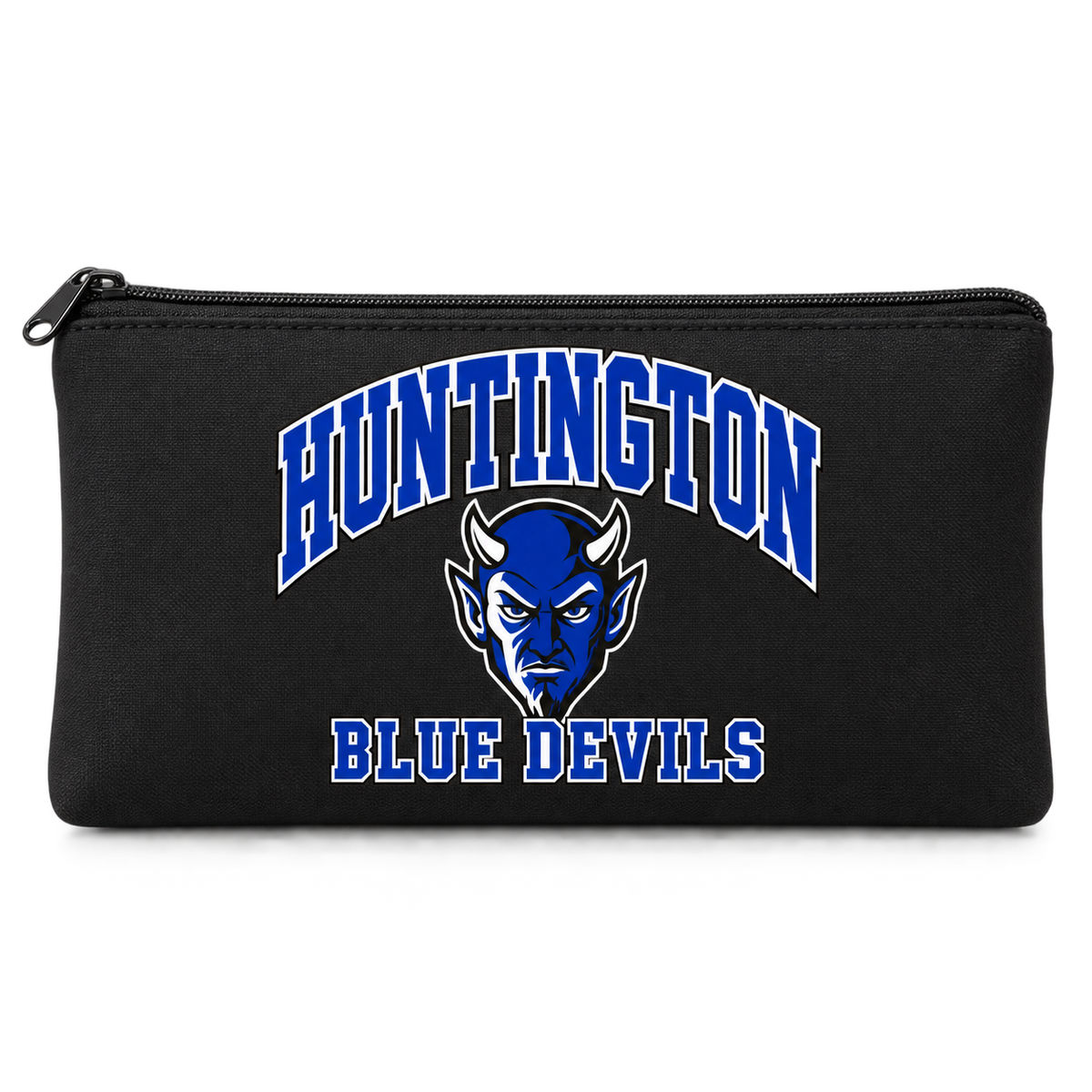Huntington Blue Devils Campus Zippered Pencil Pouch — Black