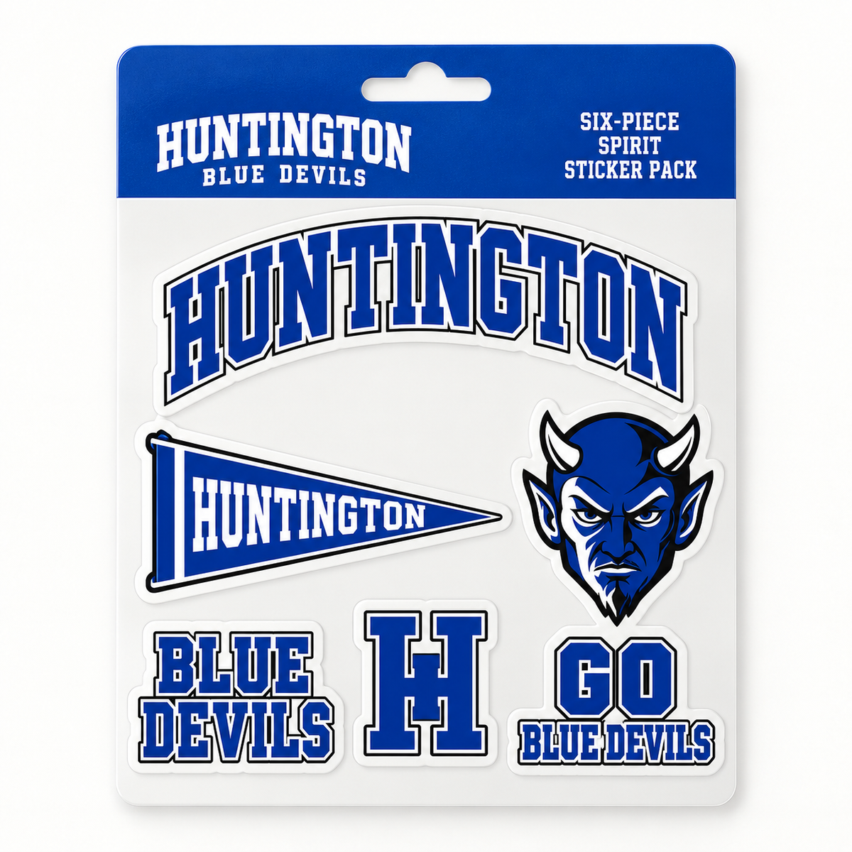 Huntington Blue Devils Campus Six-Piece Spirit Sticker Pack